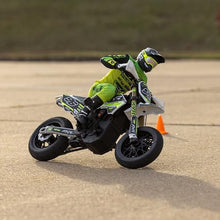 Load image into Gallery viewer, Losi Promoto-SM 1/4 Super Moto Motorcycle FXR White RTR with Battery.
