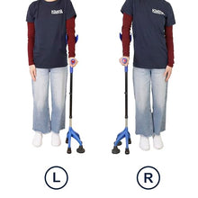 Load image into Gallery viewer, KMINA Quad Crutch for Women and Men (Sturdy 3.3 lbs), 4 Prong Forearm Crutches for Stability and Support