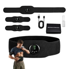 Load image into Gallery viewer, Muscle Fitness AB Belt, 12 Modes & 19 Intensity, Firming & Strengthening Workout Equipment for Abs, Arms, Suitable for Fitness Enthusiasts (Black 1pcs)
