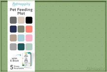 Load image into Gallery viewer, PetHappily Dog Food Mat - Raised Edges Dogs Mat for Food and Water Prevent Spill, Waterproof Cat Food Mats Protect Floors, Easy Clean Dog Bowl Mats for Food and Water, Silicone Pet Food Tray