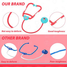 Load image into Gallery viewer, Liberry Doctor Kit for Toddlers Ages 3 4 5, Pretend Kids Doctor Playset with Cart, Costume and Stethoscope, Role Play Medical Toys Birthday Gift for Girls Boys (Red)