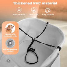 Load image into Gallery viewer, KITPLUS Portable Dog Bathtub, 5 Height Adjustable Dog Washing Station for Pet Shower and Grooming Foldable Bathing Tub with Storage & Anti-Slip Design for Small Large Dogs Cats