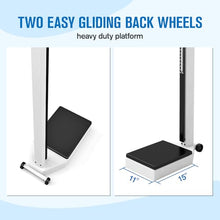 Load image into Gallery viewer, Helsevesen Mechanical Beam Scale, Eye-Level Professional Medical Physician Weigh Scale with Height Rod, Capacity 440 lb/200kg, Graduation 1/4 lb, 11" Width x 15" Depth Platform, RGT-200A