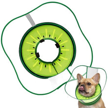 Load image into Gallery viewer, Sponge Dog Cone Collar, Dog Donut Collar After Surgery with Clear Shield, Adjustable Soft Cone for Dogs to Stop Licking-Comfy Cone for Large Medium Small Dogs (Kiwi,M)