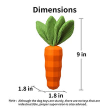 Load image into Gallery viewer, MewaJump Dog Squeaky Chew Toys for Aggressive Chewers, Rubber Carrot Dog Toys for Training and Cleaning, Durable Interactive Tough Dog Toy for Puppy Medium Dogs