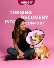 Load image into Gallery viewer, MIDOG Dog Cone Collar After Surgery, Soft Dog Cone Alternative to Stop Licking,Adjustable Elizabethan Recovery Cones for Small to Large Sized Dogs