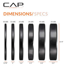 Load image into Gallery viewer, CAP Barbell 160 lb Economy Olympic Weight Set with 7ft Chrome Barbell & Black Bumper Plates