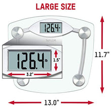 Load image into Gallery viewer, Taylor Digital Bathroom Scale, Body Weight Scale, Instant On and Off, 400 lb Capacity, Sturdy Clear Glass with Chrome-Finish Base