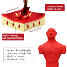 Load image into Gallery viewer, Punching Dummy, Durable Silicone Punching Bag with Large Stable Base for Adults & Kids, Freestanding Training Target for Boxing, Taekwondo, MMA, Home Gym(RED-2)