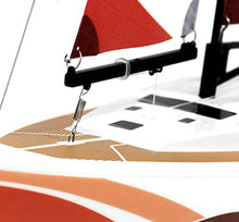 Load image into Gallery viewer, PLAYSTEAM Voyager 280 2.4GHz RC Motor Powered Sailboat in Red - 17.5" Tall