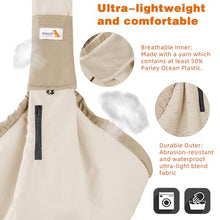 Load image into Gallery viewer, Dog Carrier Sling,Dog Carriers for Small Dogs & Cats Up to 20lbs,Puppy Carrying Backpack Pet Purse with Pockets,Adjustable Shoulder Strap,Hands Free for Travel (Beige)