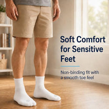 Load image into Gallery viewer, Doctor's Choice Diabetic Socks for Men, Seamless Ankle Socks with Non-Binding Top, Provides Extra Comfort for Gout, 4-Pairs, White, Large, Size 10-13