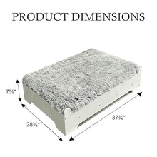 Load image into Gallery viewer, HEAVE SPROUT Elevated Dog Bed 37⅜" × 28⅜"×7⅝”, Raised Wooden Dog Bed Frame and Mattress for Large Pets up to 80lbs