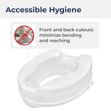 Load image into Gallery viewer, Drive Medical Raised Toilet Seat with Lock, Standard Seat, 4"