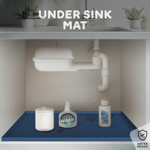 Load image into Gallery viewer, 32x24x1” XL Dog Food Mat - All Purpose Under Sink Liner, Washer and Dryer Covers for The Top, Silicone Griddle Mat for Blackstone - Raised Edges Dog Mat for Food and Water Prevent Spill, Waterproof