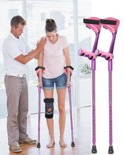 Load image into Gallery viewer, Forearm Crutches for Adults Have Elastic Crutches Padding for The Elbow+Hand Padding, Increases Walking Comfort
