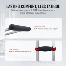 Load image into Gallery viewer, VEVOR Underarm Crutches, 13-Level Height Adjustable Underarm Walking Crutches, 1 Pair 300LBS