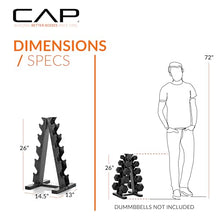 Load image into Gallery viewer, CAP A-Frame Dumbbell Hand Weight Vertical Storage Rack - White