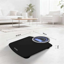 Load image into Gallery viewer, EILISON Highly Advance 2-in-1 Digital & Analog Weighing Scale for Body Weight-400lbs, 4 High Precison GX Sensor Accurate, Thick Tempered Glass, Extra Large Display (Black)