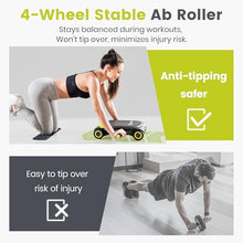 Load image into Gallery viewer, WONDER CORE Slide Fit, Ab Roller Board with 4 Wheels, Automatic Rebound Abdominal Wheel for Core Workout
