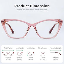 Load image into Gallery viewer, DOERAYMI Crystal Pink Blue Light Glasses for Woman: Rose Gold Hinges, Feather-Light Reading Glasses for Working & Streaming