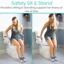 Load image into Gallery viewer, Vive Toilet Safety Rail - Adjustable Grab Bar - Compact Support Frame with Handrail for Bathroom Toilet Seat - Easy Installation for Handicap Senior Bariatrics, Elderly Balance - Padded Hand Armrest