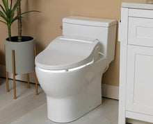 Load image into Gallery viewer, ALPHA BIDET JX2 Elongated Bidet Toilet Seat, White, Endless Warm Water, *NEW* Bowl Mist, LED Light, Quiet Operation, Wireless Remote, Stainless Steel Nozzle, Sittable Lid, 3 Year Warranty