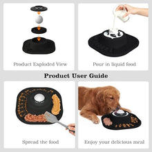 Load image into Gallery viewer, JOJDZD Dog Lick Bowl with Interactive Rolling Ball & Slow Feeder, Black