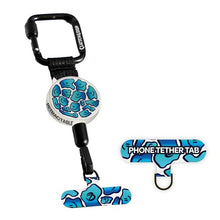 Load image into Gallery viewer, ClutchLoop Anti-Theft Phone Tether - Universal Adhesive Anchor, Retractable Steel Line and Locking Carabiner (Turquoise)