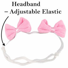 Load image into Gallery viewer, Dog Double Bow Headband Set of 3, Adjustable Elastic Dog Headbands for Small & Medium Dogs, Puppy Head Bows, Dog Hair Accessories for Grooming, Photos & Holiday Occasions