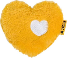 Load image into Gallery viewer, FUNNY FUZZY Dog Toy, Heart Plush Squeaky Dog Toy for Puppy Cats with Soft Squeaker, Fun for Indoor Puppies and Kitten, Pet Toy for Small Medium Large Breeds, Yellow,1PC
