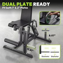 Load image into Gallery viewer, HANDBODE Leg Extension and Curl Machine, Adjustable Leg Exercise Machine, Seated Leg Press Extension and Lying Hamstring Curl Machine for Home Gym, Leg Workout Equipment Fit 1'' and 2'' Plate