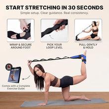 Load image into Gallery viewer, DMoose Fitness Foot & Calf Stretcher with Adjustable Padded Stretching Strap for Plantar Fasciitis, Hamstring, Heel Spurs and Achilles Tendonitis Relief - Yoga Leg Stretch Strap for Flexibility