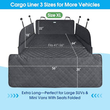 Load image into Gallery viewer, ALLANSING Extra Long SUV Cargo Liner for Dogs - Heavy-Duty 900D Oxford Waterproof Pet Cargo Protector with All-Round Protection & TPU Suction Cups, Fits Full-Size SUVs and Minivans