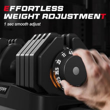 Load image into Gallery viewer, Keppi Adjustable Dumbbells Set-60lb Pair, Anti-Slip Metal Fast Adjust Weight Handle, Exercise & Fitness for Full Body Workout -DBA60(Pair)