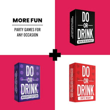 Load image into Gallery viewer, Do or Drink Sip or Strip Adult Drinking Card Game for Couples, Date Night & Parties – 250 Dares, Questions & Challenges for Boyfriend, Girlfriend, or Wife and Husband