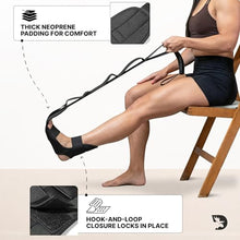 Load image into Gallery viewer, DMoose Fitness Foot & Calf Stretcher with Adjustable Padded Stretching Strap for Plantar Fasciitis, Hamstring, Heel Spurs and Achilles Tendonitis Relief - Yoga Leg Stretch Strap for Flexibility