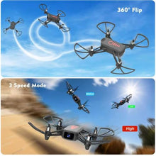 Load image into Gallery viewer, Drone with Camera for Kids 8-12 and Adults 1080P HD Mini FPV Drones with Headless Mode, 360°Flip, One-Key Take Off/Landing, Altitude Hold, Gestures Selfie, Gravity Control, 3 Speed Mode, Drone Gift Toys for Boys, Girls, Beginner Grey