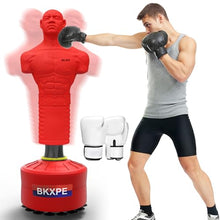 Load image into Gallery viewer, Punching Dummy, Durable Silicone Punching Bag with Large Stable Base for Adults & Kids, Freestanding Training Target for Boxing, Taekwondo, MMA, Home Gym(RED-2)