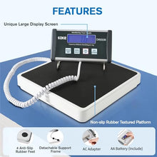 Load image into Gallery viewer, SIKE Digital Physician BMI Scale, Medical Floor Scale for Body Weight, 550 lb Limit Professional Weight Scale, Portable Easy to Read Digital Display, Heavy Duty, 12.5" x 12" Platform
