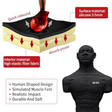 Load image into Gallery viewer, Punching Dummy, Durable Silicone Punching Bag with Large Stable Base for Adults & Kids, Freestanding Training Target for Boxing, Taekwondo, MMA, Home Gym(Black-2)