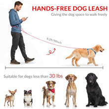 Load image into Gallery viewer, Léwind 8.2ft Hands Free Dog Leash,Versatile Waist & Crossbody Lead for Medium Dogs,Waterproof & Adjustable for Running Jogging Walking, 360° Swivel Metal Buckle (Red)