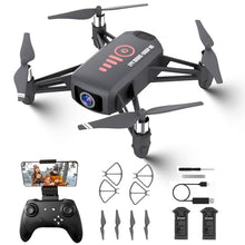 Load image into Gallery viewer, Drone with Camera for Kids 8-12 and Adults 1080P HD Mini FPV Drones with Headless Mode, 360°Flip, One-Key Take Off/Landing, Altitude Hold, Gestures Selfie, Gravity Control, 3 Speed Mode, Drone Gift Toys for Boys, Girls, Beginner Grey