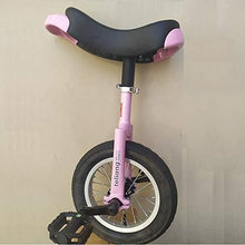 Load image into Gallery viewer, Single Wheel Unicycles 12" Kids Small Unicycle ,One Wheel Bike with Anti-Skid Alloy Rim and Pedal Adjustable Height, Pink