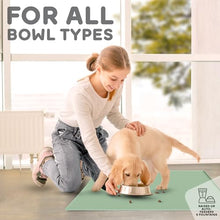 Load image into Gallery viewer, PetHappily Dog Food Mat - Raised Edges Dogs Mat for Food and Water Prevent Spill, Waterproof Cat Food Mats Protect Floors, Easy Clean Dog Bowl Mats for Food and Water, Silicone Pet Food Tray