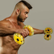 Load image into Gallery viewer, Exercise Ab Roller Wheel Tummy Weight Equipment Abdominal Roller Hand Weights Dumbbell for Yellow Fitness Device