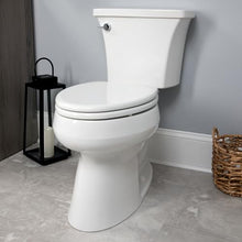 Load image into Gallery viewer, Mayfair Linden Slow Close Toilet Seat, Non Slip Heavy Duty Wood, Easy Install, Made in USA, Elongated, White, 2 Pack