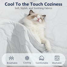 Load image into Gallery viewer, MIXJOY Cooling Blanket for Bed Breathable with Dual-Sided with Q-MAX>0.5, Lightweight Pet Cooling Throw Blanket Summer for Couch & Sleeping Bed, Washable Soft Cat Cold Mat Durable, Pearl Grey, 60x80