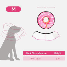 Load image into Gallery viewer, Supet Raised Inflatable Dog Cone After Surgery - Adjustable Recovery Donut Collar with Removable Shield to Stop Licking Wounds & Protect Stitches - Soft Dog Cone Alternative for Medium Dogs (Pink,M)