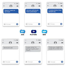 Load image into Gallery viewer, Viral Studios Left on Read - Hilarious Text Message Party Game for Adults | 500 Cards, Fast-Paced Group Fun for Game Nights, Parties, and College Hangouts | Card Set for Friends and Social Gatherings